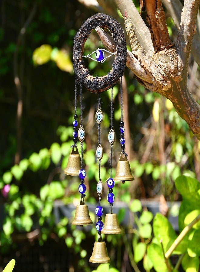 Dvehdbay Witch Bells for Door Knob Evil Eye - Witchy Home Decor, Lucky Blue Evil Eye for Home Protection, Witchy Decor Hanging Witchcraft Decorations, Witches Wind Chimes Decoration for Garden - Image 4